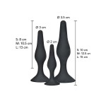 TOYJOY - ANAL PLAY CURVY COMPANIONS ANAL PLUG 3 STÃCK SCHWARZ